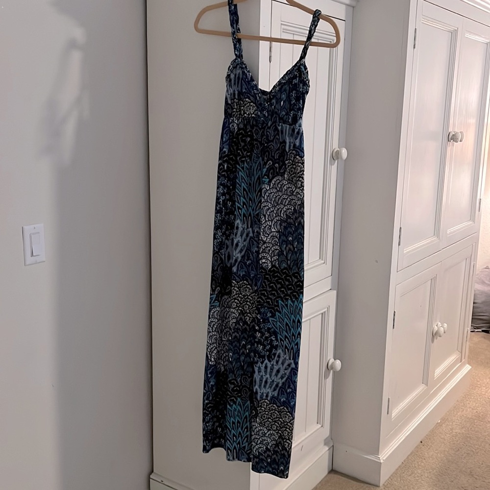 Long print dress